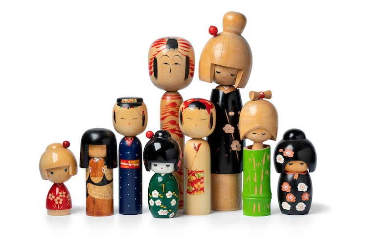 Japanese Kokeshi Dolls directly from Japan - omiyage souvenir art craft vintage