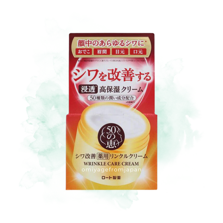 Rohto 50 Megumi Medicated Wrinkle Care Cream 90g - Japanese Wrinkle Care Cream