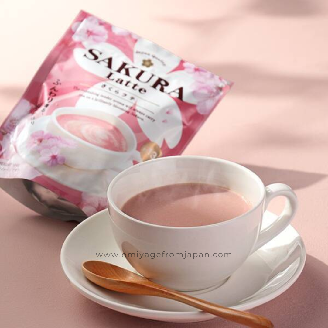 Japanese Sakura Cherry Blossom Instant Latte - Japan Omiyage