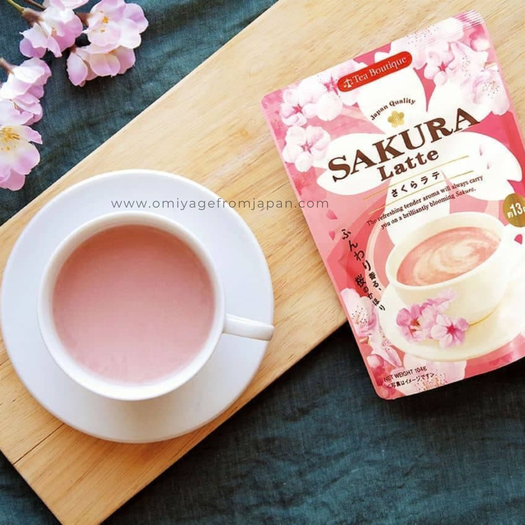 Japanese Sakura Cherry Blossom Instant Latte - Japan Omiyage