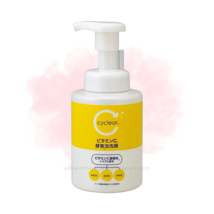 Cyclear Vitamin C Enzyme Foam Face Wash Japanese Cosmetics Japan Kumano