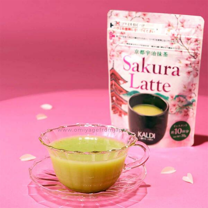 Kaldi Kyoto Uji Matcha Green Tea Sakura Latte | Omiyage Japan