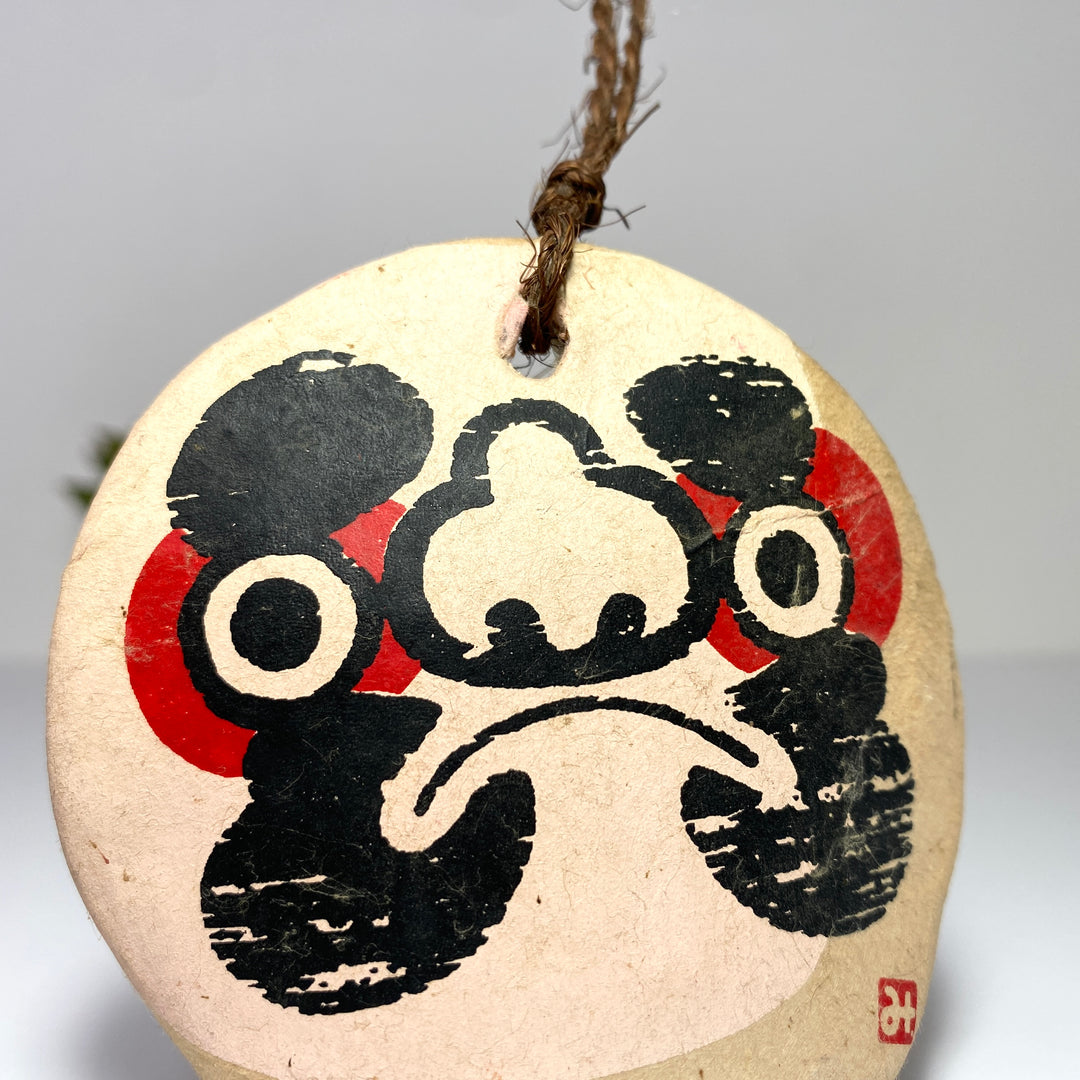 Exceptional Vintage Clay Dorei Bell: A Unique Daruma from Kobe
