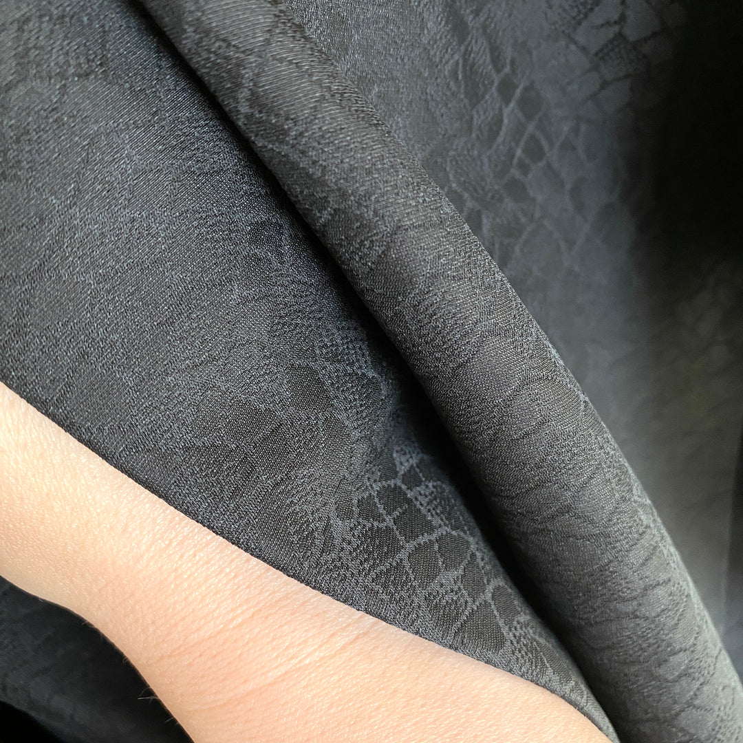 Unique Vintage Silk Haori || Perfect Deep Black