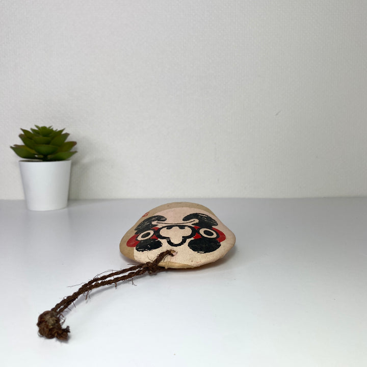 Exceptional Vintage Clay Dorei Bell: A Unique Daruma from Kobe