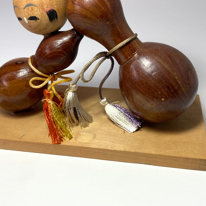 Vintage Kokeshi Doll | Japanese Hyotan Bottle Gourd