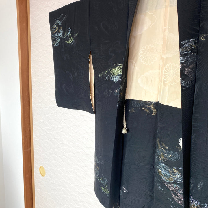 Vintage Silk Haori Jacket | Perfect Deep Black