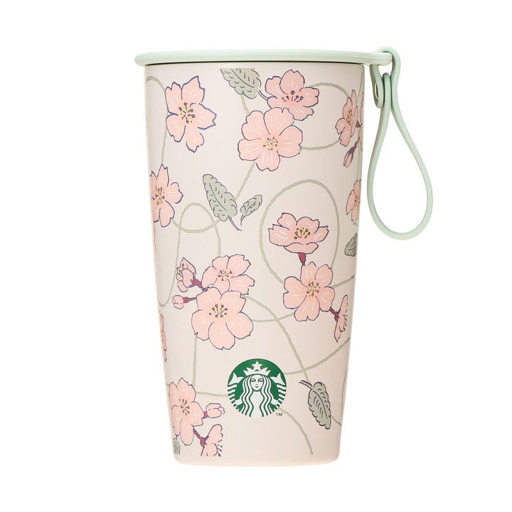 Starbucks Sakura 2024: Strap Cup Shape Stainless Steel Bottle 355ml