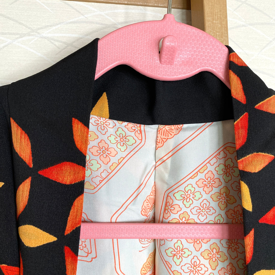 Vintage Silk Haori Jacket | Perfect Deep Black Autumn
