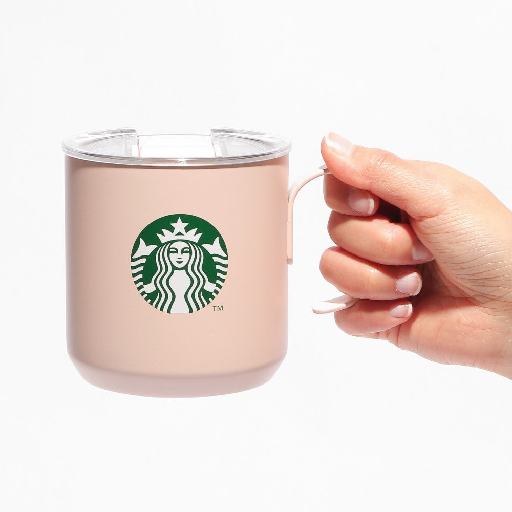 Starbucks Sakura 2024: Stainless Steel Mug Petal Handle Pink 355ml
