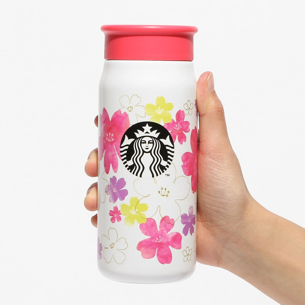 Starbucks Sakura 2024: Stainless Steel Mini Bottle White 355ml