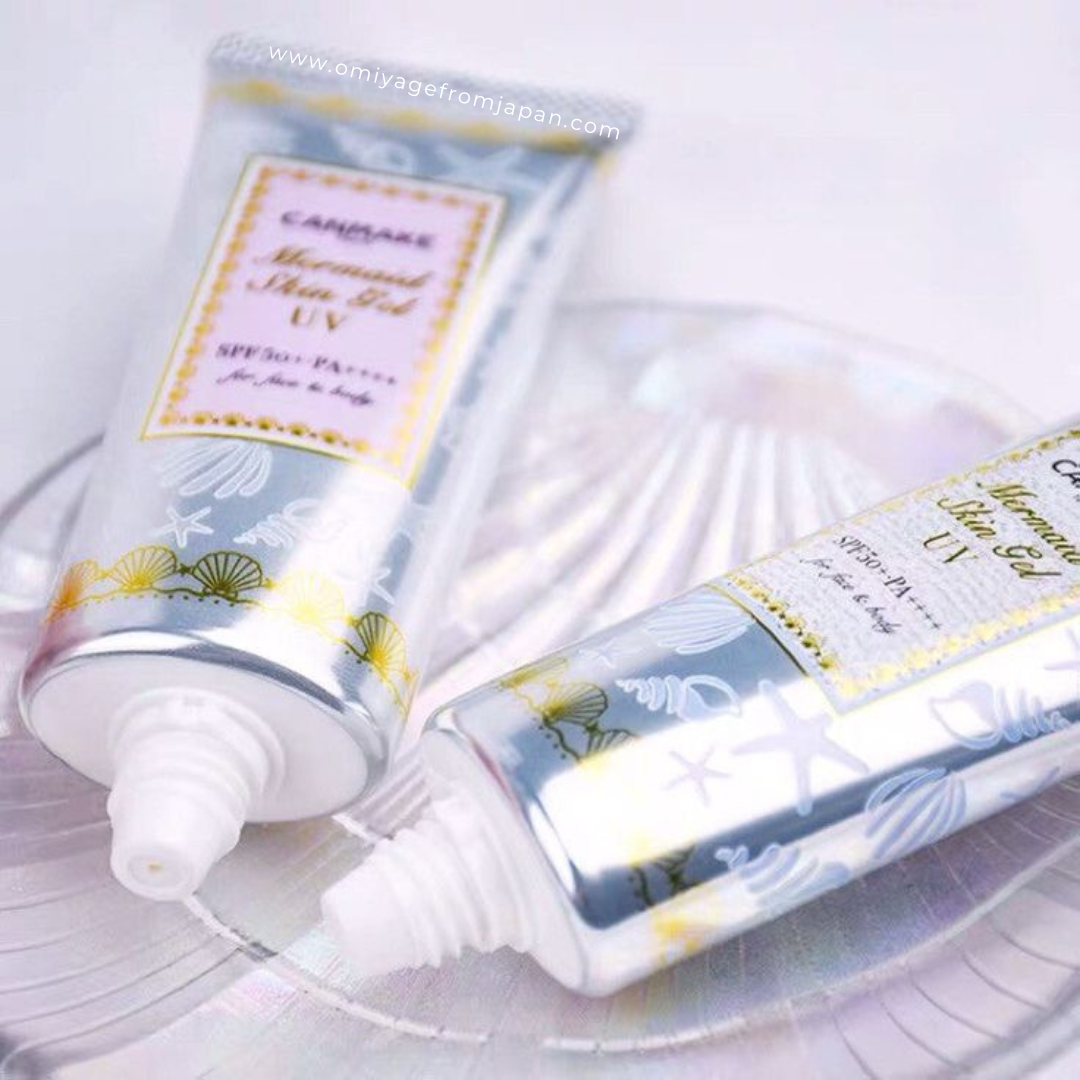 Canmake Tokyo Alcohol-Free Mermaid UV Sunscreen Transparent SPF50+ PA++++ 40g Omiyage Japan Sunblock 