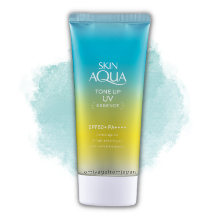 Rohto Skin Aqua Tone Up UV Essence Redness Correcting SPF50+ Mint Green