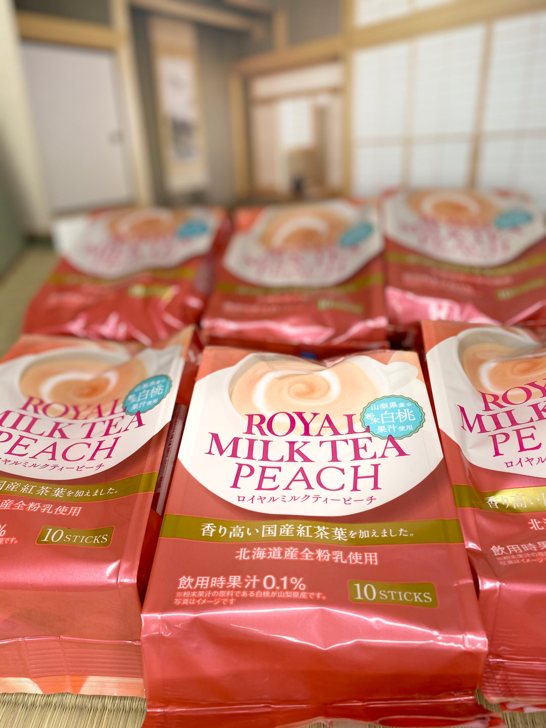 Nitto Black Tea Royal Milk Tea Peach 10 Sticks (140 grams)
