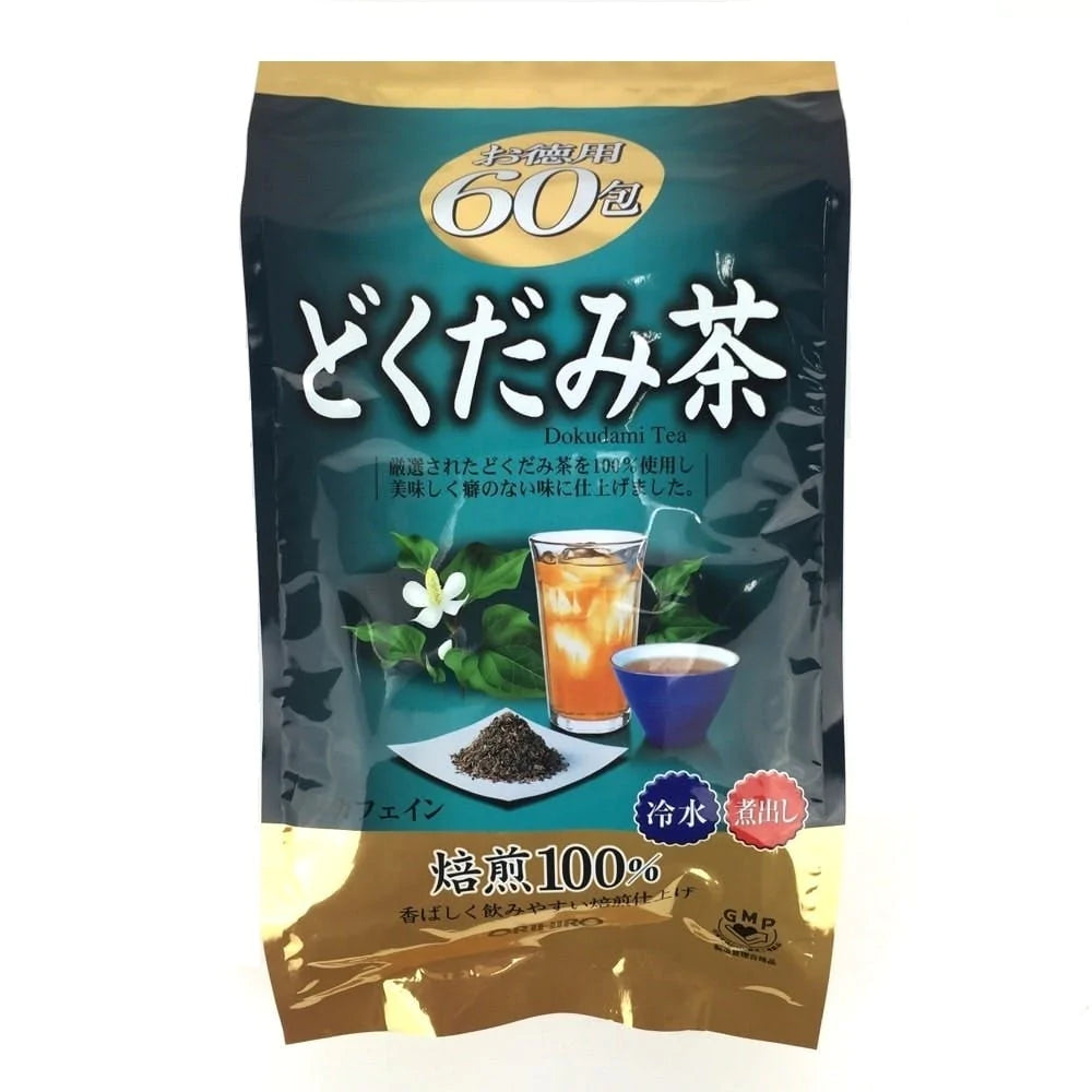 Orihiro Dokudami Tea Houttuynia Cordata Tea Bags 60 ct.