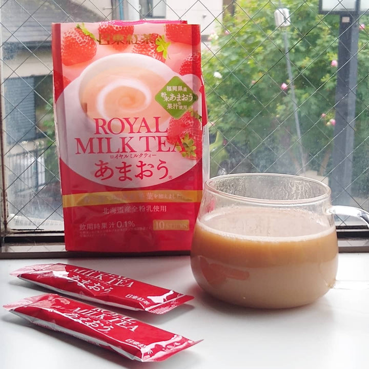 Nitto Black Tea Royal Milk Tea Amaou - Japanese Green Tea Shop Fujifukuro omiyage herbata